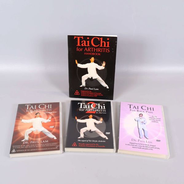 Tai Chi DVD-boxar framifrån med tydliga omslag