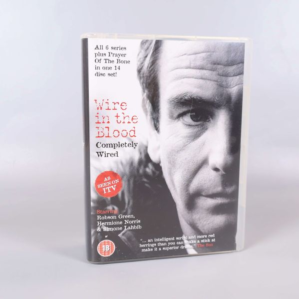 Wire in the Blood DVD-box visad framifrån mot ljus bakgrund