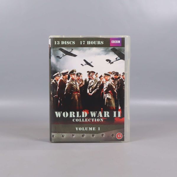 World War II samlarboxens framsida med historiskt motiv och titlar