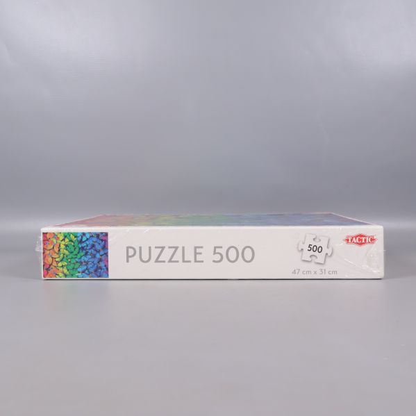 Sidan av pussellåda med texten Puzzle 500