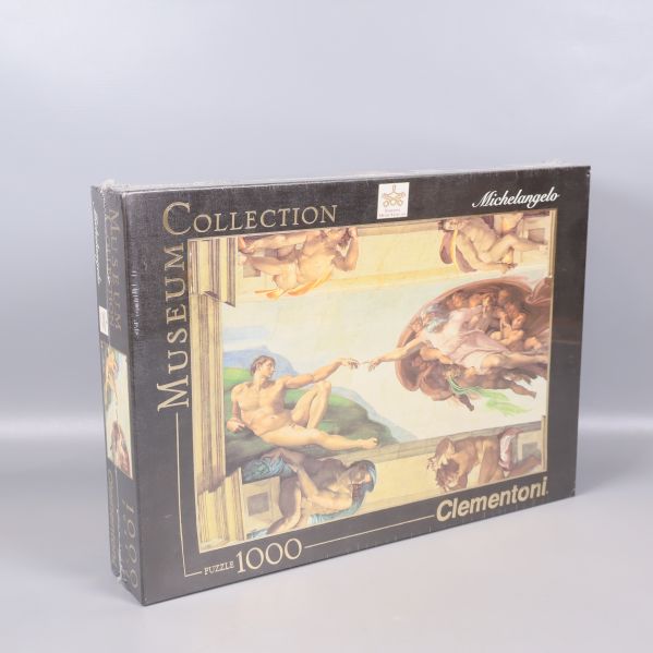 Framsidan av Museum Collection pussel med Michelangelo-målning