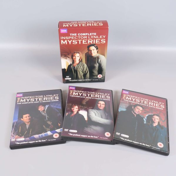 Komplett DVD-box Inspector Lynley Mysteries och tre fodral