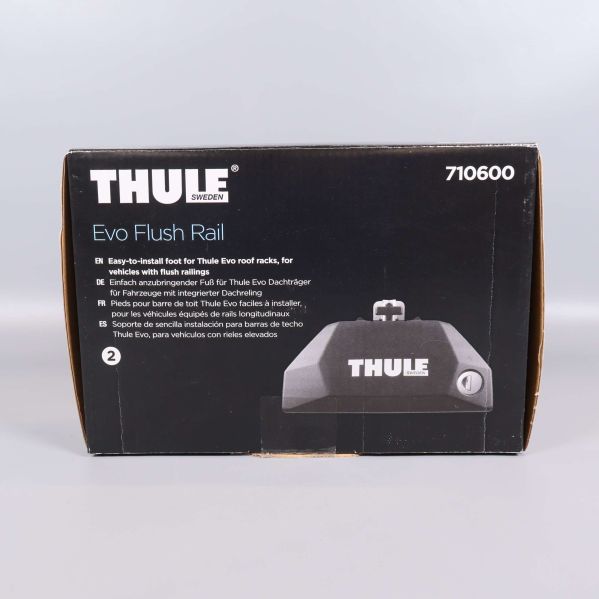 Framsidan av Thule Evo Flush Rail kartongen