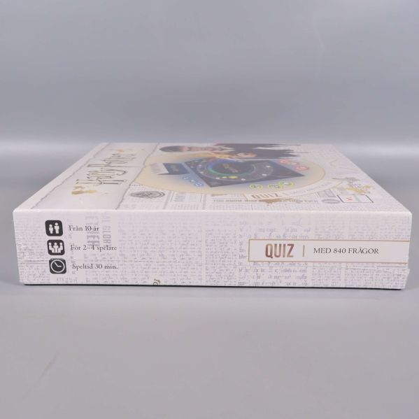 Sida av Harry Potter quizspel box med spelinformation