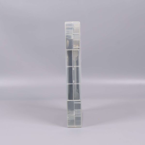 DVD-fodralets ovansida med transparent plast