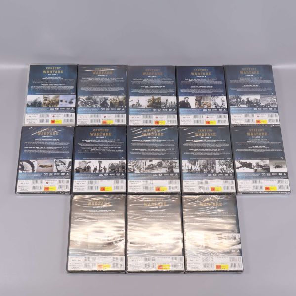 Baksidan av samtliga dvd-fodral med produktinformation