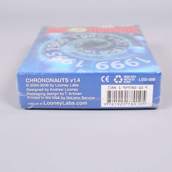 Detaljbild på Chrononauts med produktionsinformation