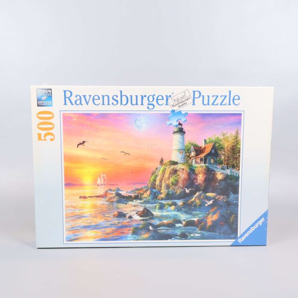 Ravensburger pussel med fyrmotiv och 500 bitar