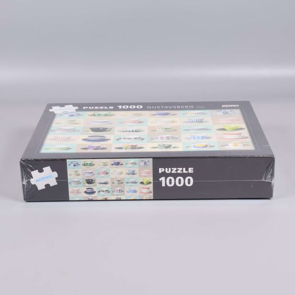 Pusselask liggande från annan vinkel med text Puzzle 1000