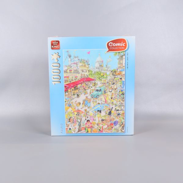 Framsidan av Comic Collection Paris pusselbox med staden Paris illustrerad