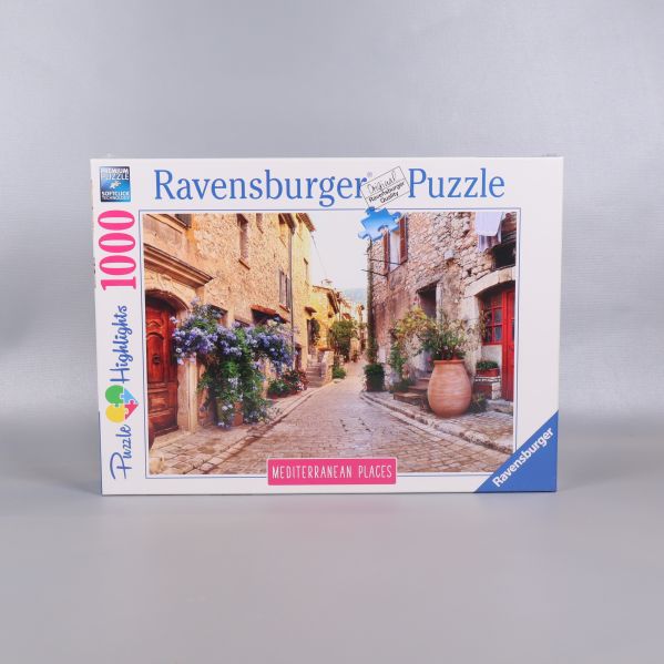 Ravensburger pusselask med 1000 bitar och medelhavsmotiv
