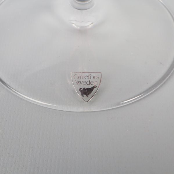 Logotyp på glasbotten från Orrefors