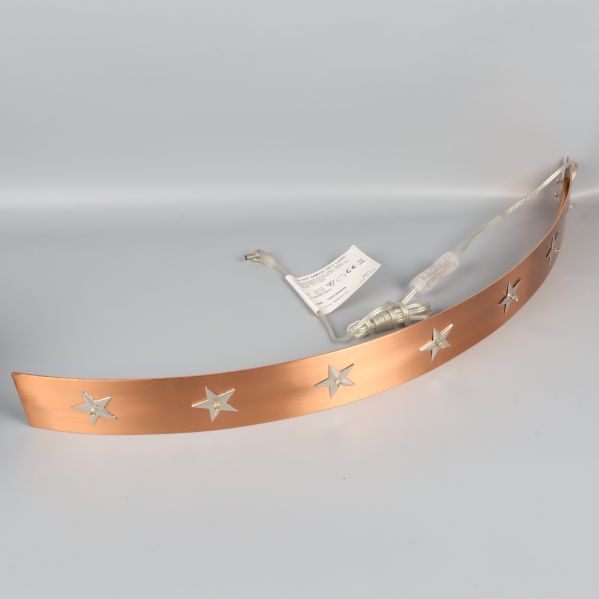 Elektrisk adventsljusstake i bronsfärg med stjärnor