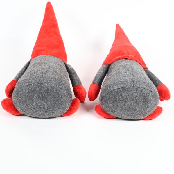 Tygtomtar liggande med synlig grå botten