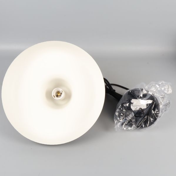 Taklampa sedd underifrån med vit insida