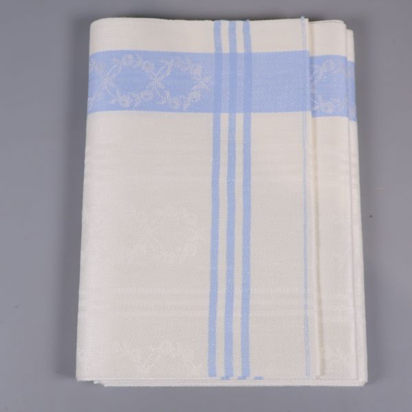 Kökshandduk vikt med synlig blå rand