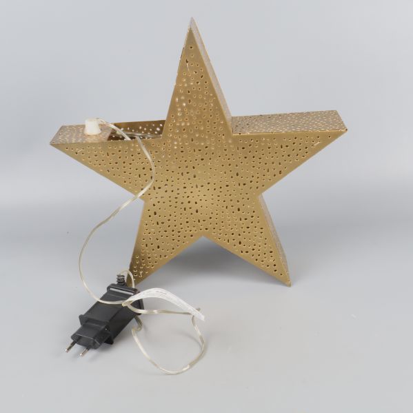 Julstjärna med sladd och stickkontakt