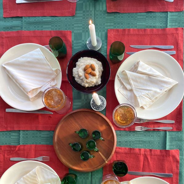 Röda linnetabletter miljöbild