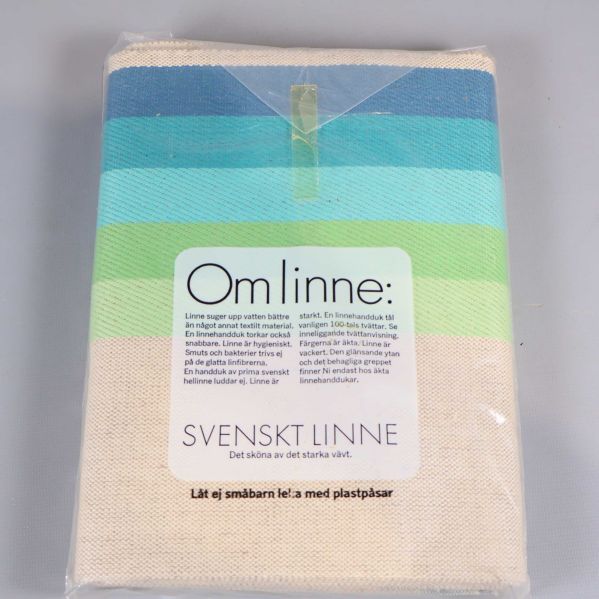 Baksida av linne handduk