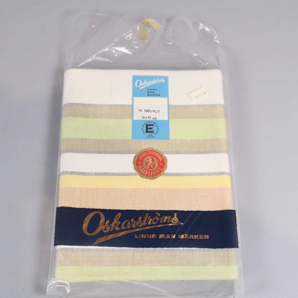 Frontvy av förpackad Handduk, paketering bruten