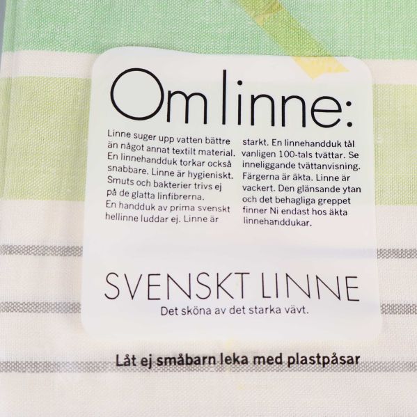 Svenskt linne informationsetikett