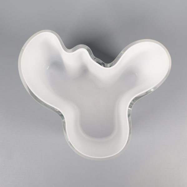 Vit tulpanvas sedd uppifrån