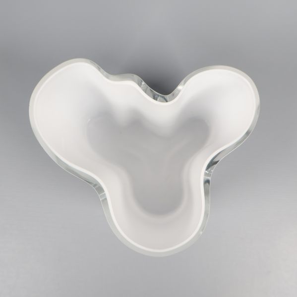 Vit tulpanvas sedd uppifrån