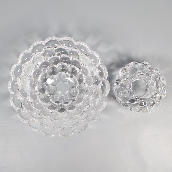 Överblick av båda glasdelarna