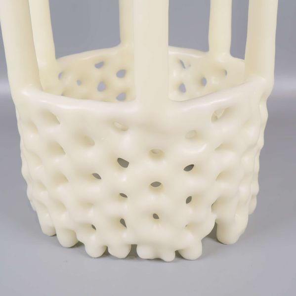 Närbild på texturerad fot av stearinljuset