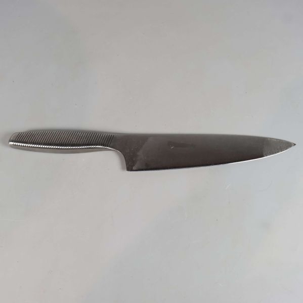 Stor kockkniv i blankt rostfritt stål