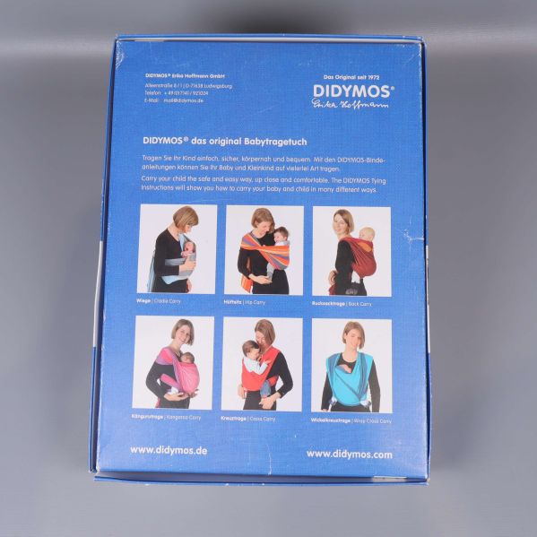 Baksida av förpackning med olika bärpositioner visade