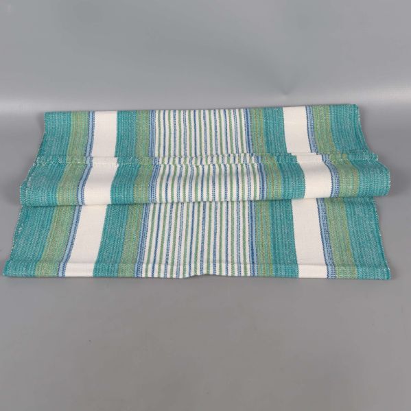 Löpare grön och blå med vita ränder vikt