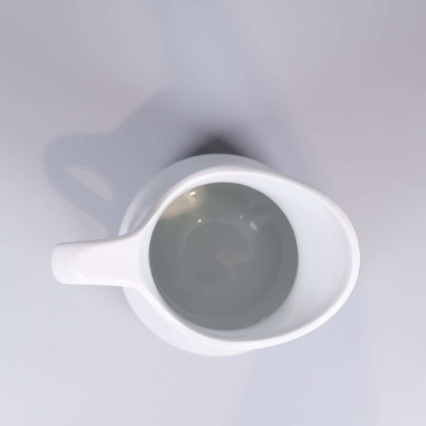 Överblick av kannans öppning och invändiga volym