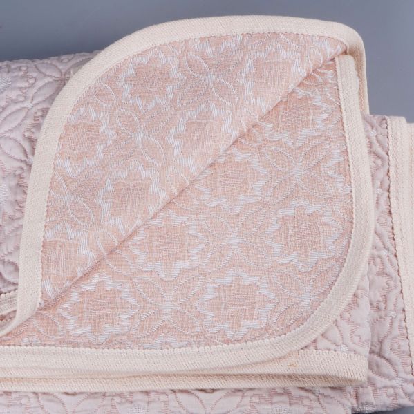 Hörn av överkastet vikt för att visa dubbelsidig quiltning