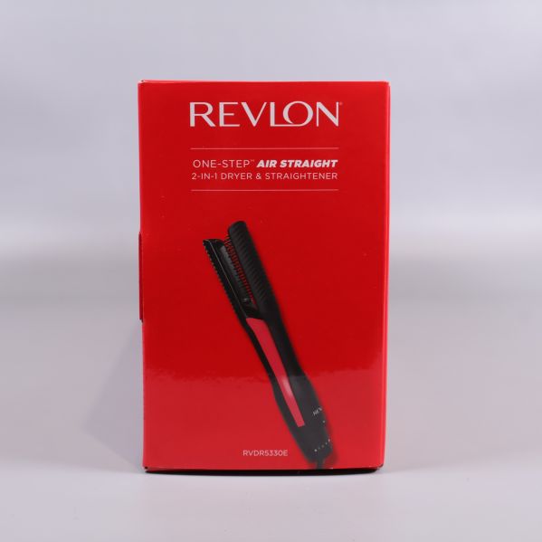 Sida av Revlon-förpackning med bild på hårverktyg