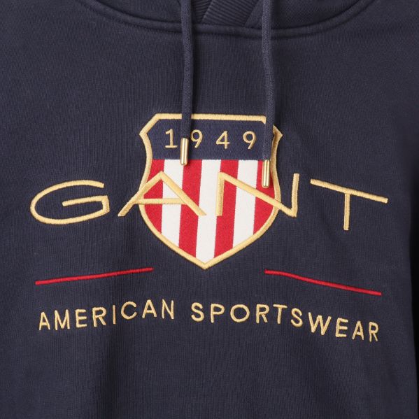 Logo och tryck på Gant huvtröja