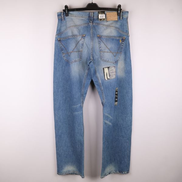 Baksida av blå jeans 