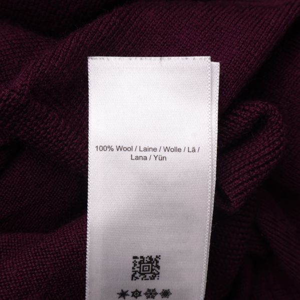 Materialetikett med 100% merinoull