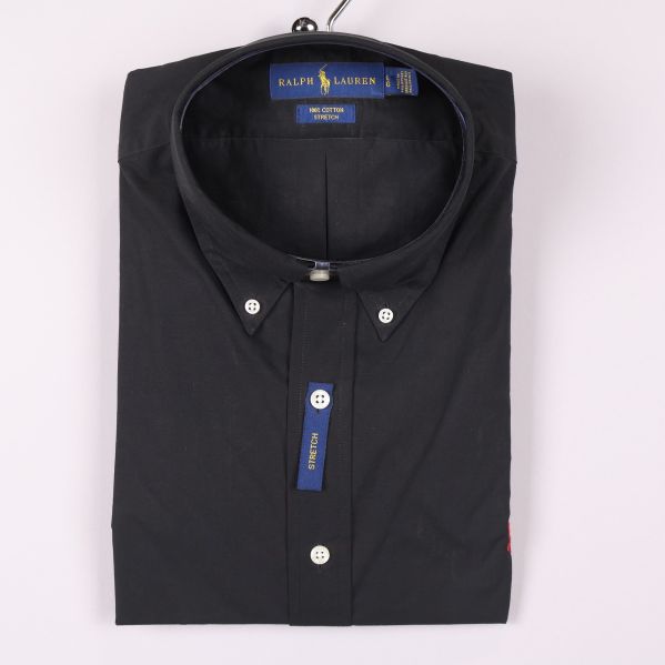 Svart skjorta vikt med button-down krage från Ralph Lauren