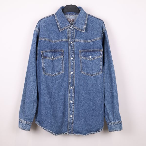 Jeansskjorta i blå denim 
