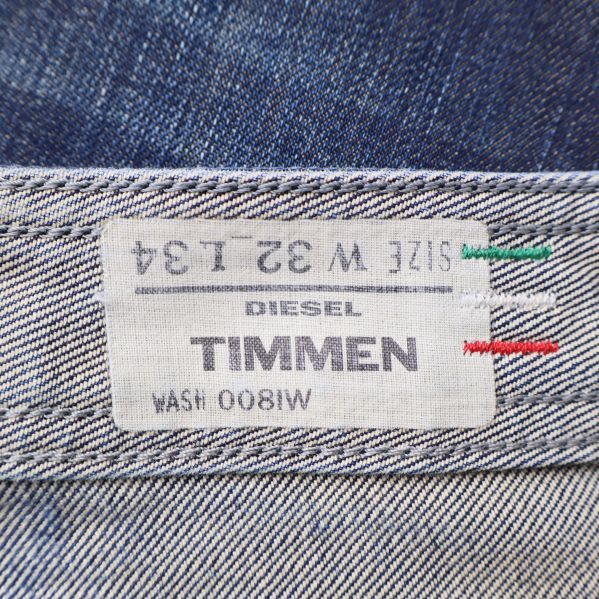 Diesel Timmen etikett med storlek W32 L34