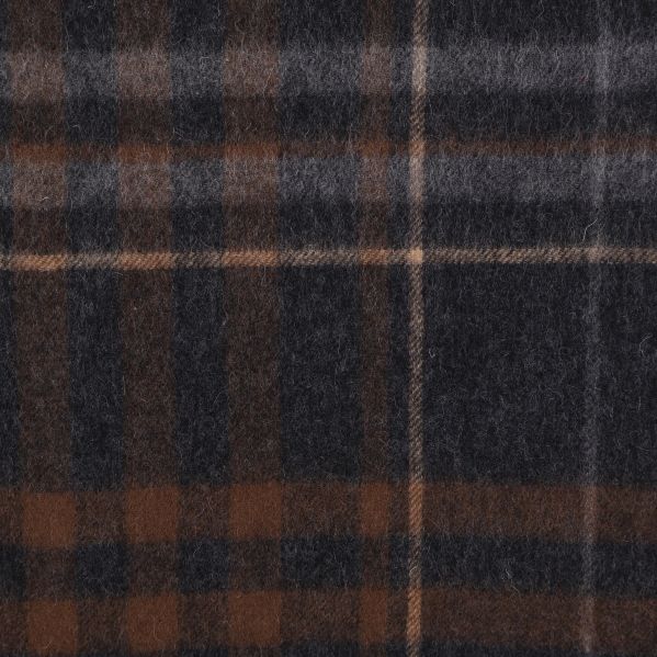 Närbild på rutigt mönster i mörka toner