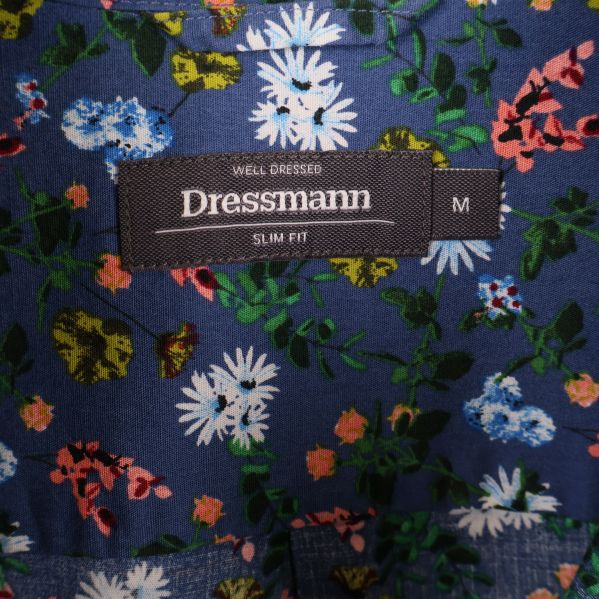 Nacketikett Dressmann slim fit i blommig skjorta