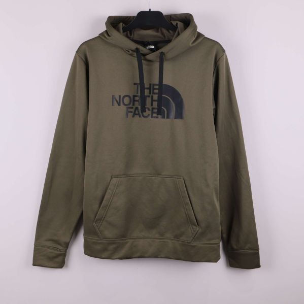 Khakigrön hoodie med svart logga från The North Face