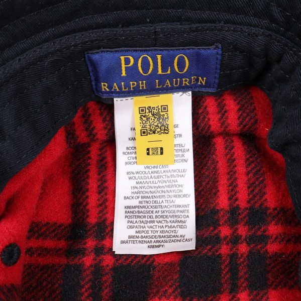 Polo Ralph Lauren-märke och materiallapp närbild