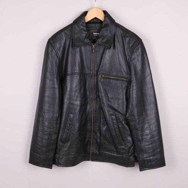 Läderjacka med klassisk design