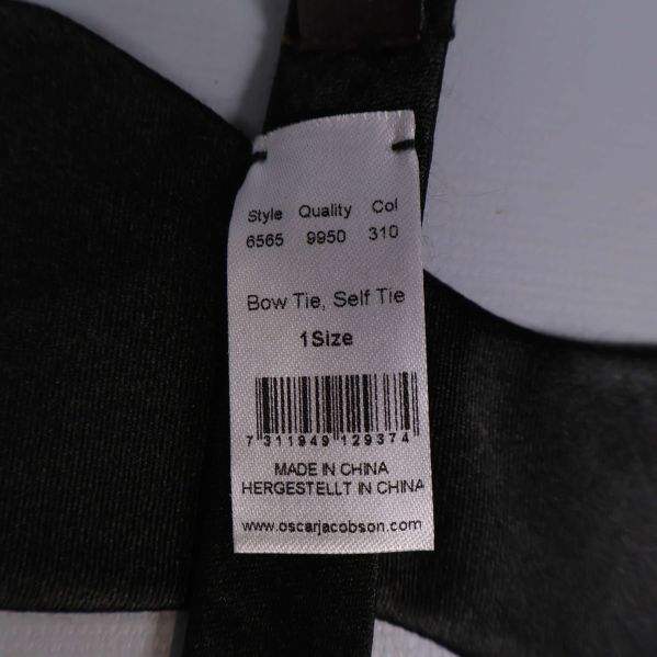 Vådetikett med storleks- och tillverkningsinformation