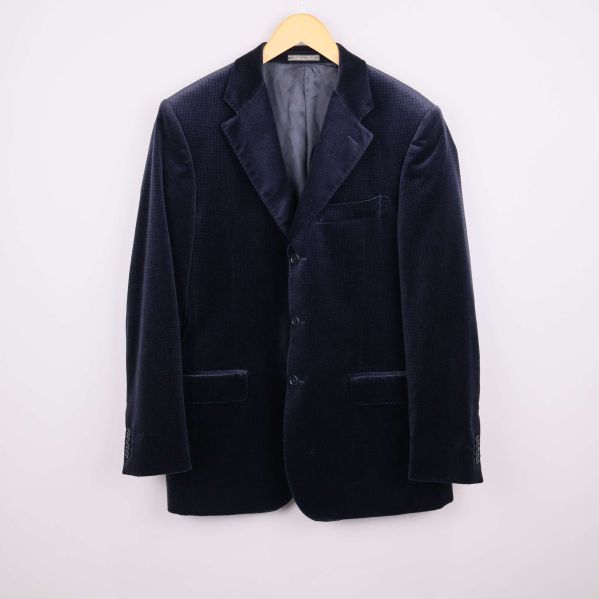 Mörk sammetskavaj framifrån