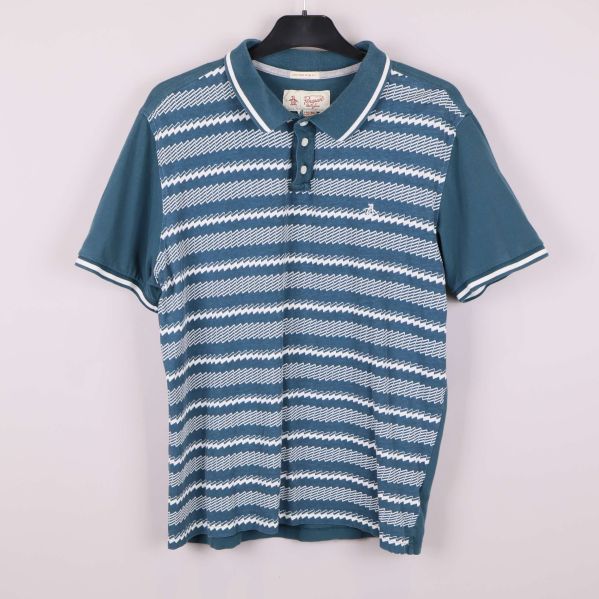 Pikétröja med grafiskt mönster fram