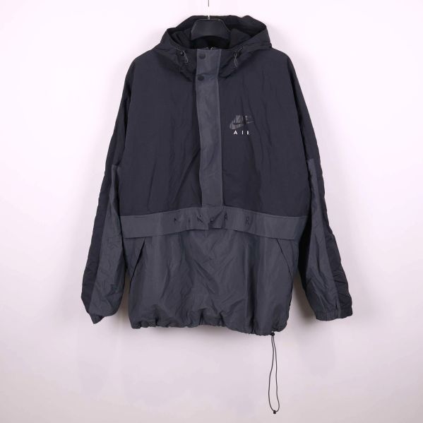 Nike Air vindjacka i två nyanser av grått med huva framtill